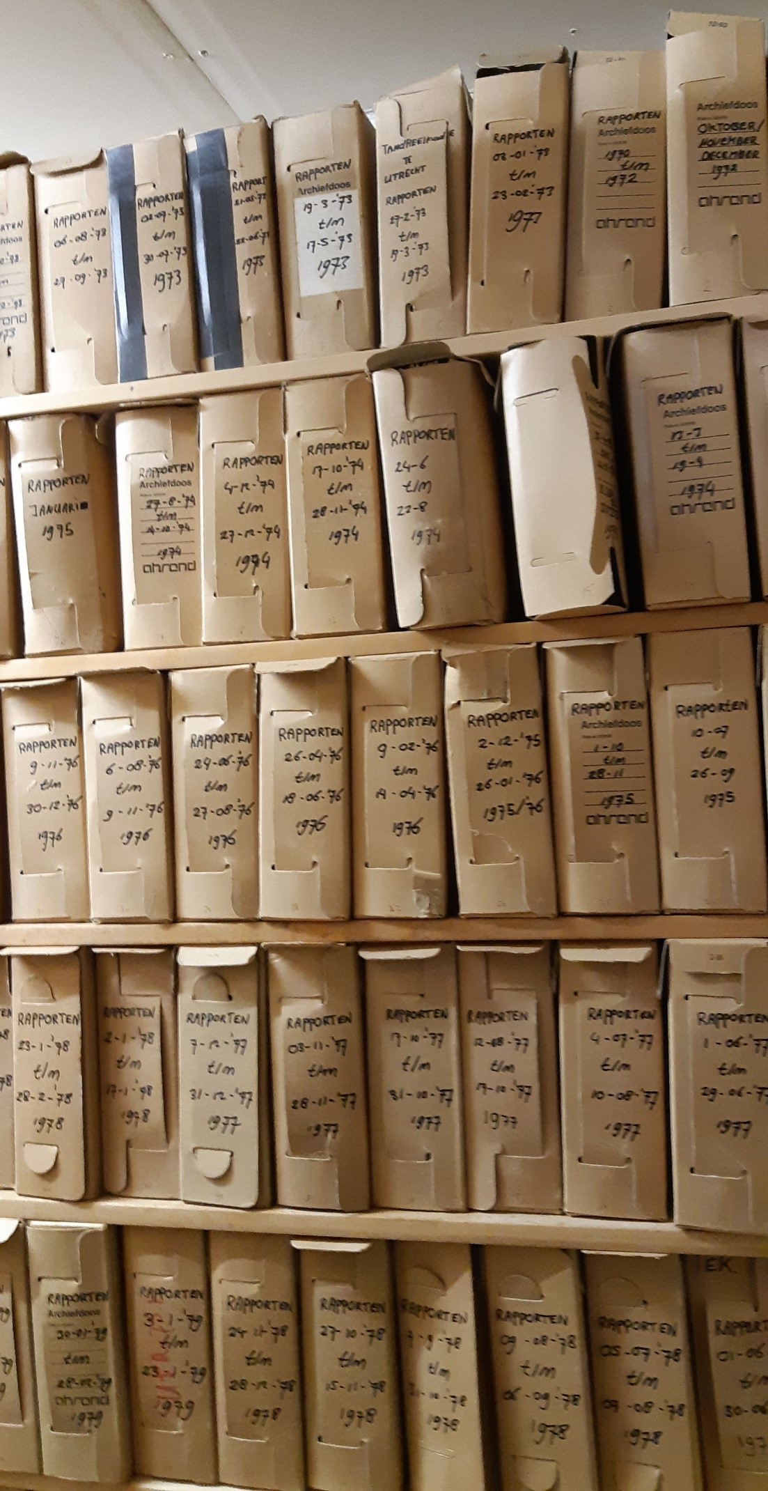 archiefkast vol rapporten