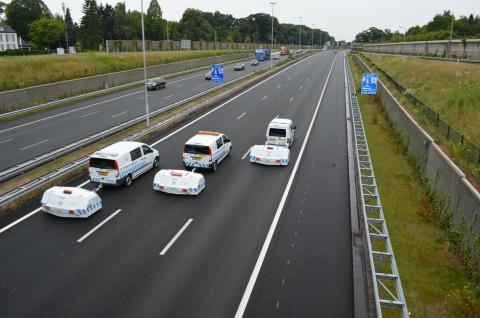 CPX trailer drie naast elkaar